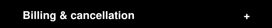 Billing & cancellation